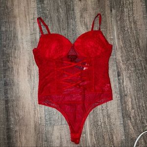 NWT Love University Red Bodysuit